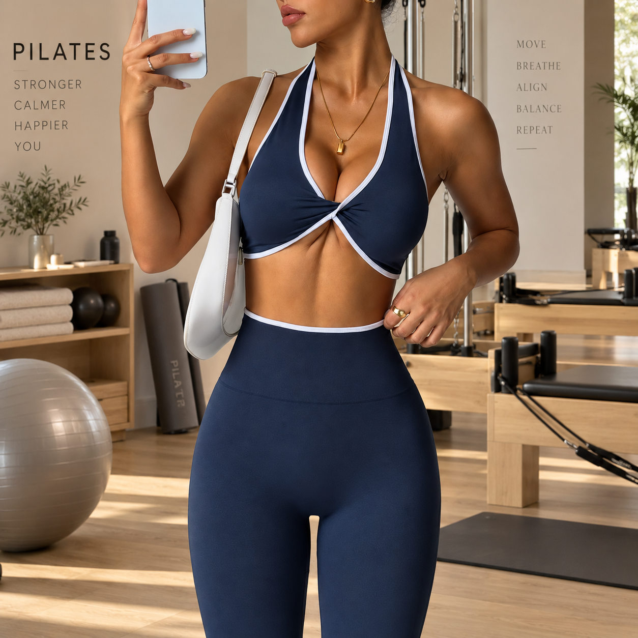 Sculpt Contrast Yoga Set